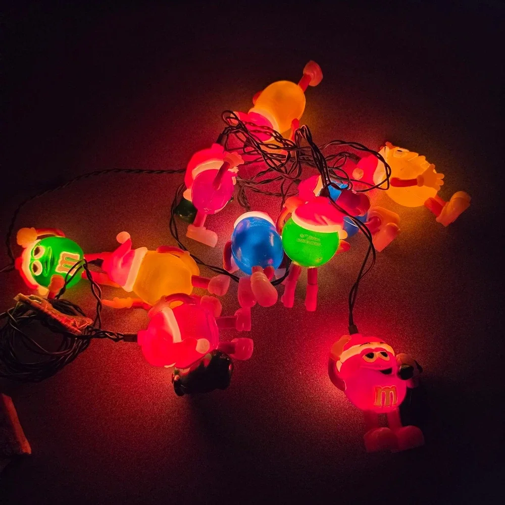 M&M's Christmas String Lights Multicolor Excellent Vintage Mars Inc Read